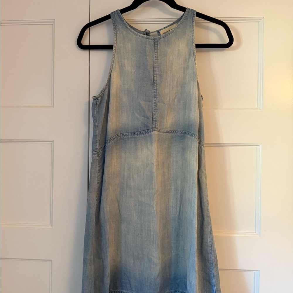 Cloth & Stone Light Wash Denim / Chambray Sleeveless Dress - XS